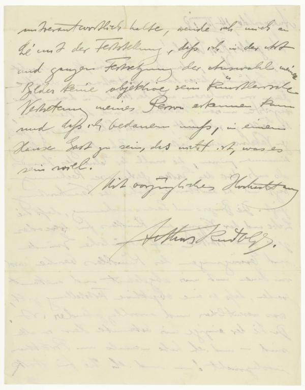 Brief von Arthur Rudolph an Egon Schiele Bild 2