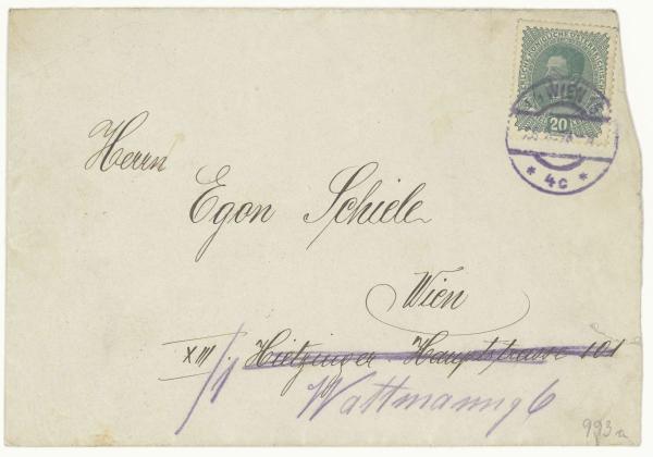 Letter from Carl Moll to Egon Schiele Bild 2