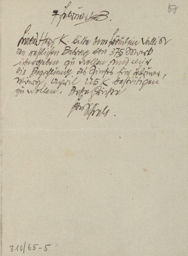 Letter from Egon Schiele to Moritz Otto Kuntschik 