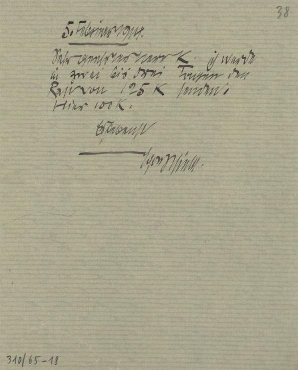 Letter from Egon Schiele to Moritz Otto Kuntschik 