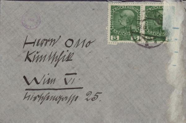 Letter from Egon Schiele to Moritz Otto Kuntschik Bild 2