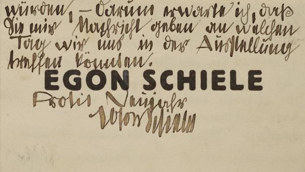 Egon Schiele’s calling card with a message to an unknown recipient Bild 2