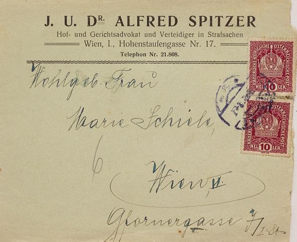 Brief von Alfred Spitzer an Marie Schiele Bild 2