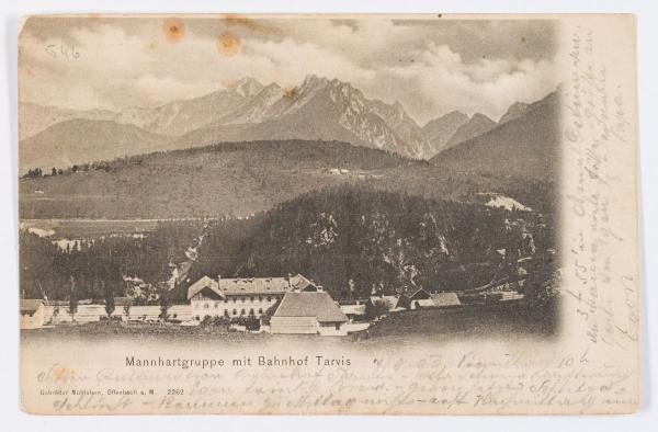 Postkarte von Adolf Schiele an Melanie Schiele 