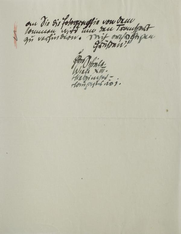 Brief von Egon Schiele an Carl Reininghaus Bild 2
