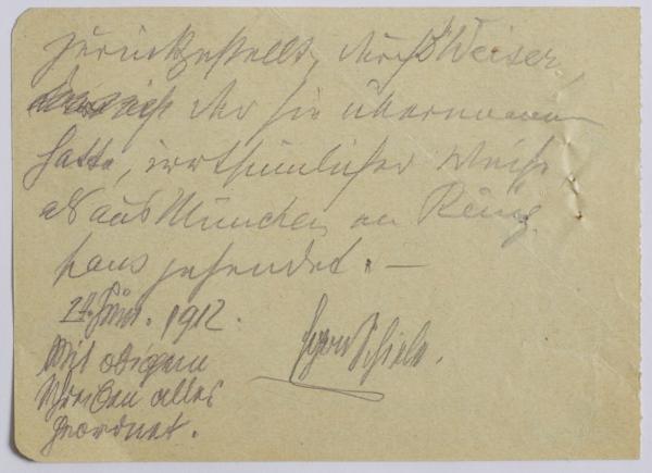 Abrechnung zwischen Egon Schiele und Carl Reininghaus Bild 2