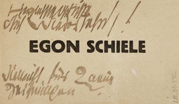 Visitkarte von Egon Schiele mit einer Notiz für Franz Hauer Bild 2