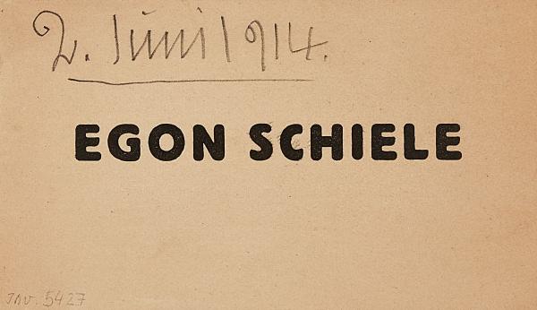 Visitkarte von Egon Schiele mit einer Notiz für Franz Hauer Bild 2