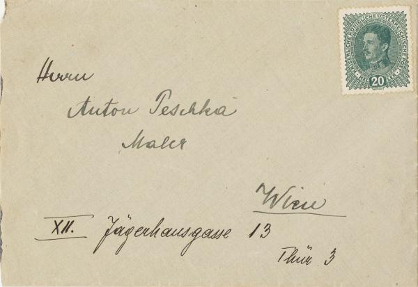 Kondolenzschreiben von Felix Albrecht Harta an Anton Peschka zum Tod von Egon Schiele Bild 2