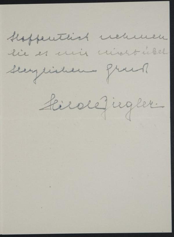 Brief von Hilde Ziegler an Egon Schiele Bild 3