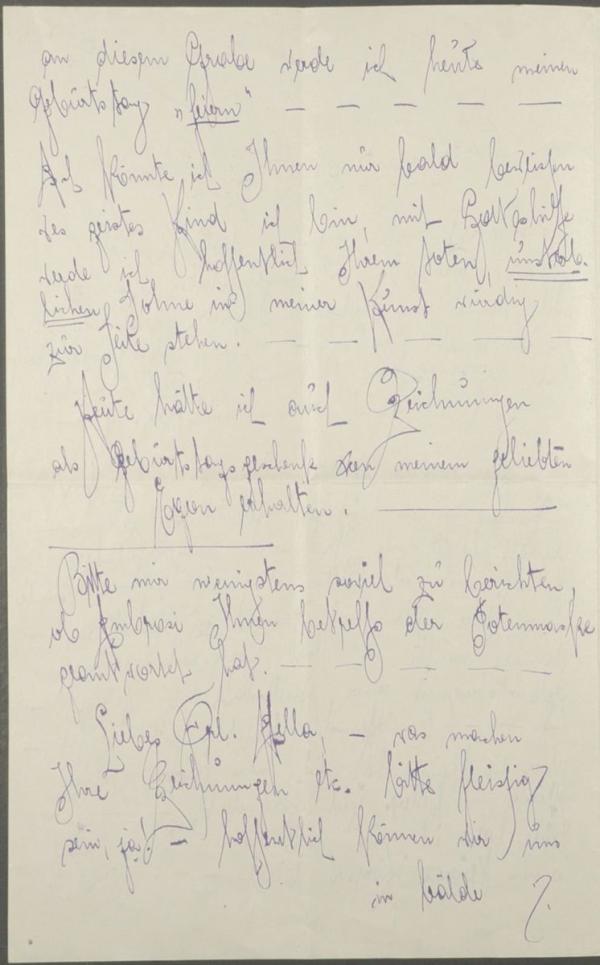 Letter from Emmy Obransky to Marie Schiele Bild 2