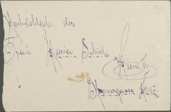 Letter from Emmy Obransky to Marie Schiele Bild 4