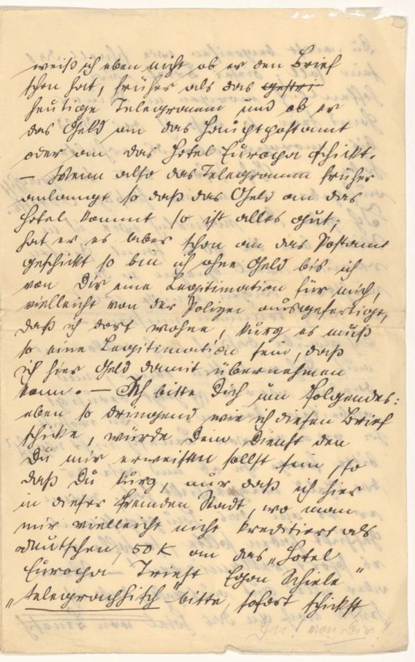 Brief von Egon Schiele an Anton Peschka (Fragment zu ESDA, ID: 108) Bild 2