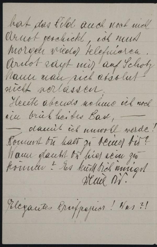 Brief von Edith Schiele an Egon Schiele Bild 2