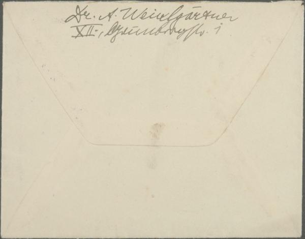 Brief von Arpad Weixlgärtner/Gesellschaft für vervielfältigende Kunst an Egon Schiele Bild 4