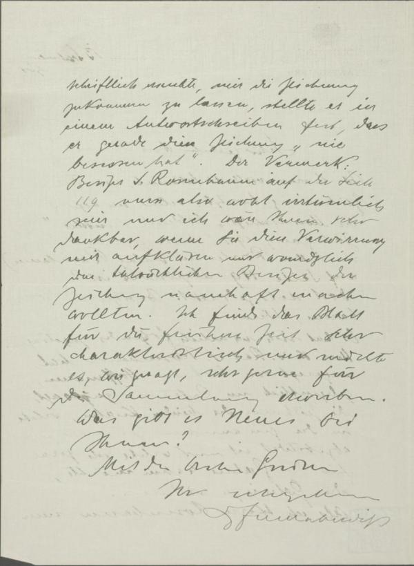 Letter from Franz Martin Haberditzl to Egon Schiele Bild 2