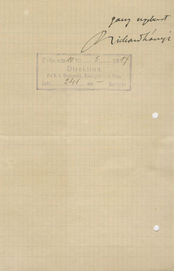 Brief von Richard Lányi an die Österreichische Staatsgalerie Bild 2