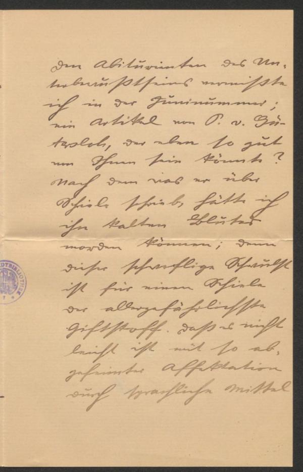 Letter from Wilderich Rheinfelder to Arthur Roessler Bild 3