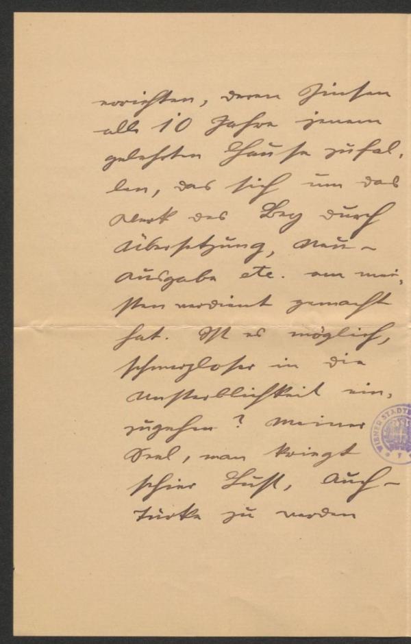 Letter from Wilderich Rheinfelder to Arthur Roessler Bild 6