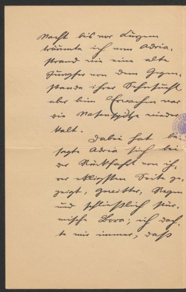 Brief von Wilderich Rheinfelder an Arthur Roessler Bild 2