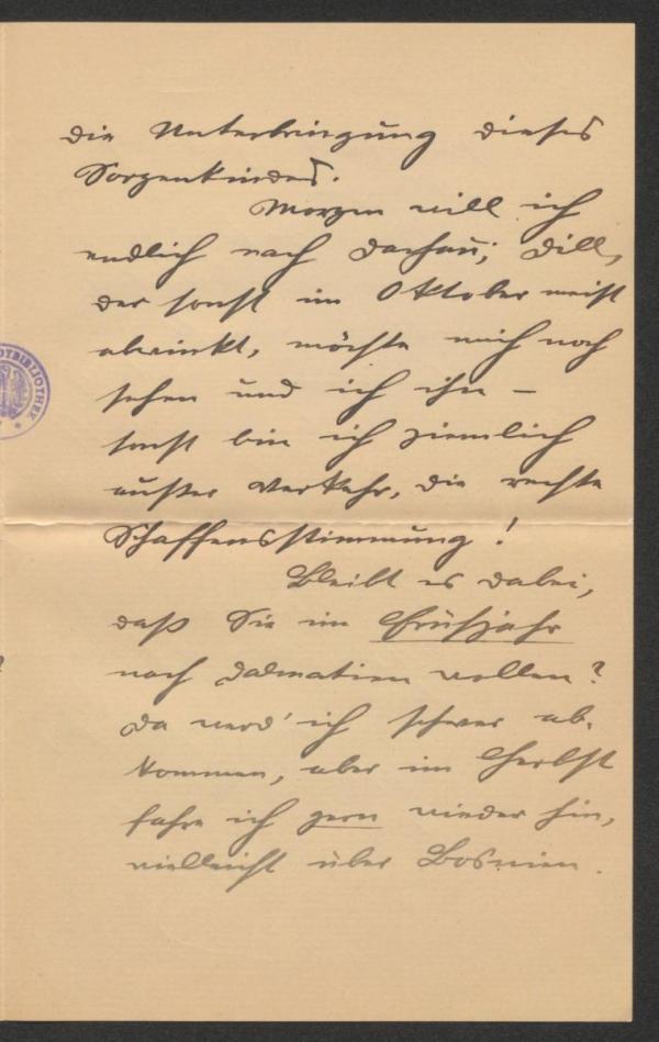 Brief von Wilderich Rheinfelder an Arthur Roessler Bild 7