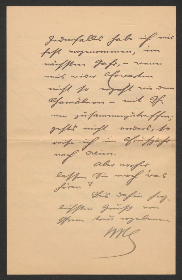 Brief von Wilderich Rheinfelder an Arthur Roessler Bild 8