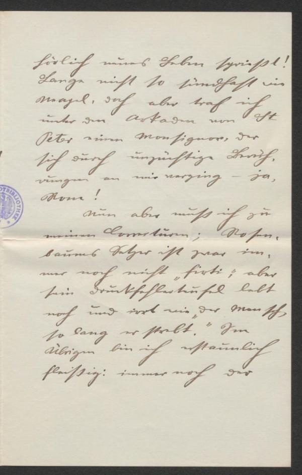 Brief von Wilderich Rheinfelder an Arthur Roessler Bild 7