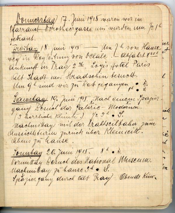Diary entry made by Edith Schiele Bild 2
