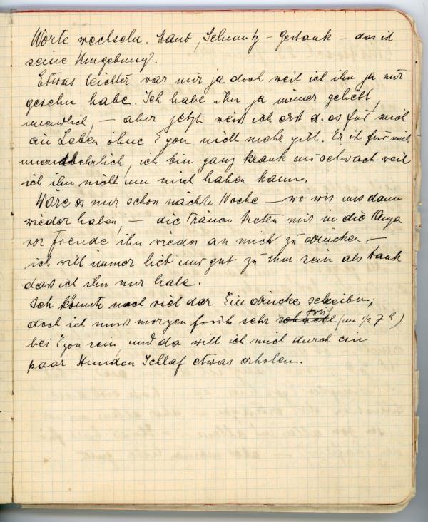 Diary entry made by Edith Schiele Bild 2