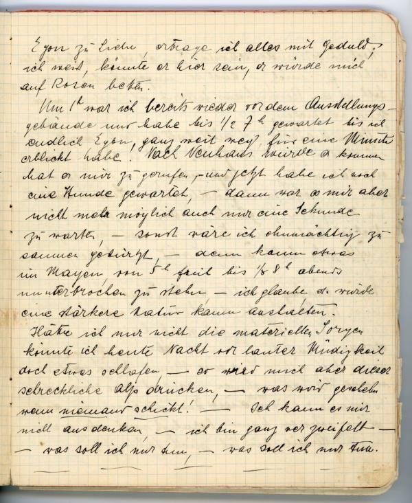 Diary entry made by Edith Schiele Bild 2