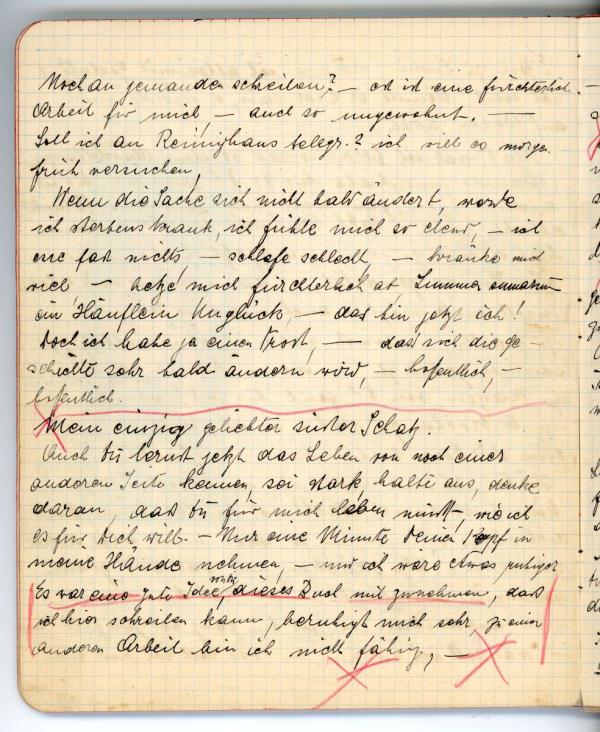 Diary entry made by Edith Schiele Bild 3