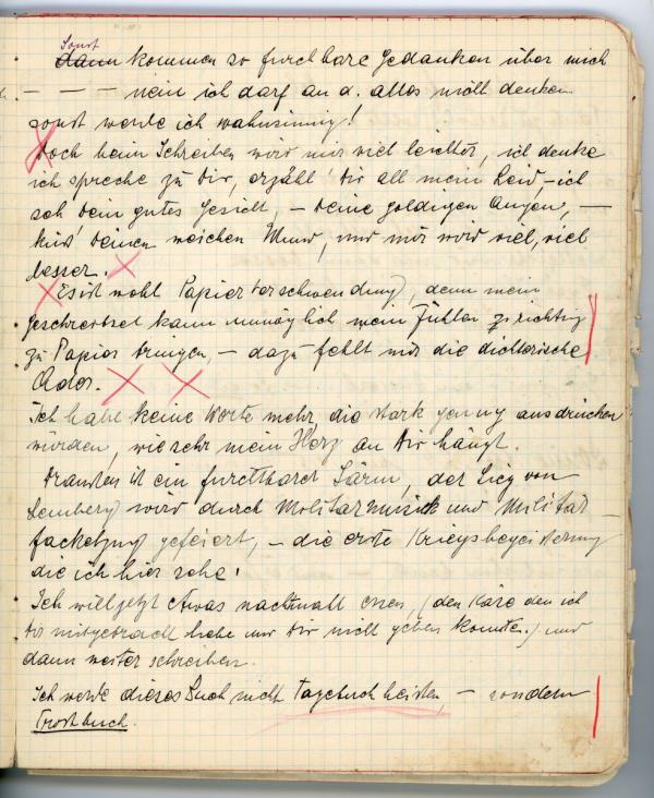 Diary entry made by Edith Schiele Bild 4