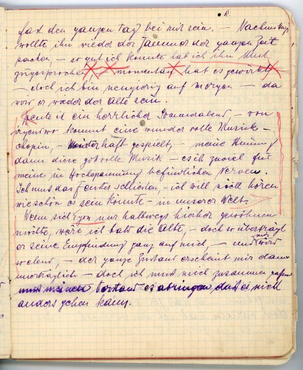 Diary entry made by Edith Schiele Bild 2