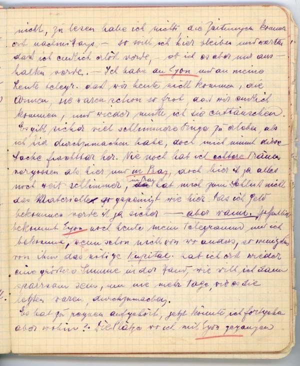 Diary entry made by Edith Schiele Bild 4