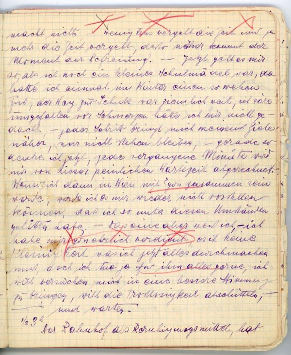 Diary entry made by Edith Schiele Bild 6