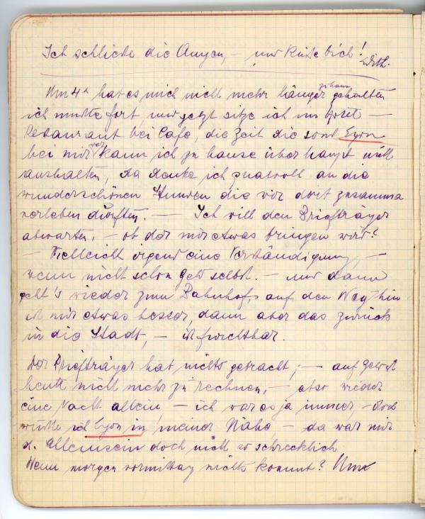 Diary entry made by Edith Schiele Bild 11