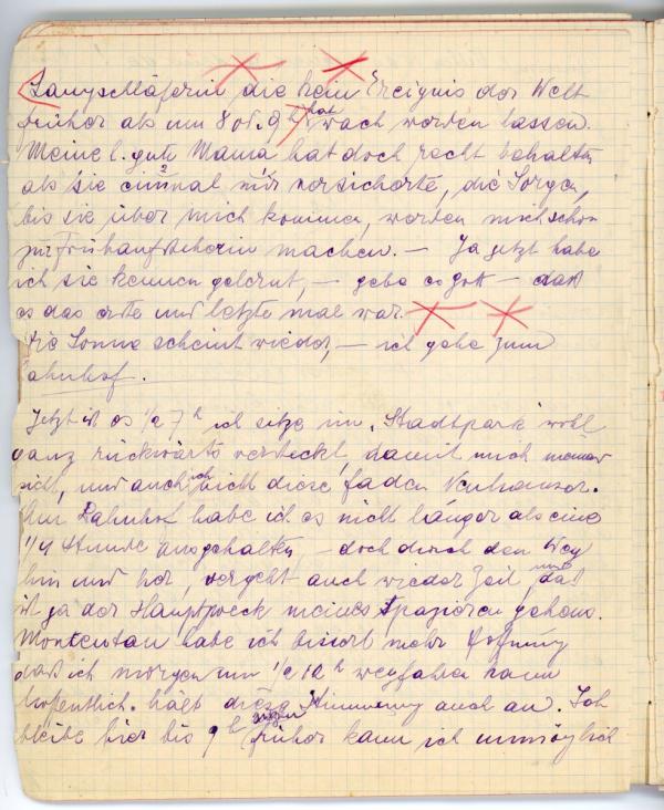 Diary entry made by Edith Schiele Bild 13