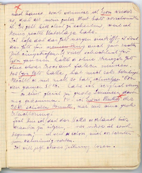 Diary entry made by Edith Schiele Bild 14