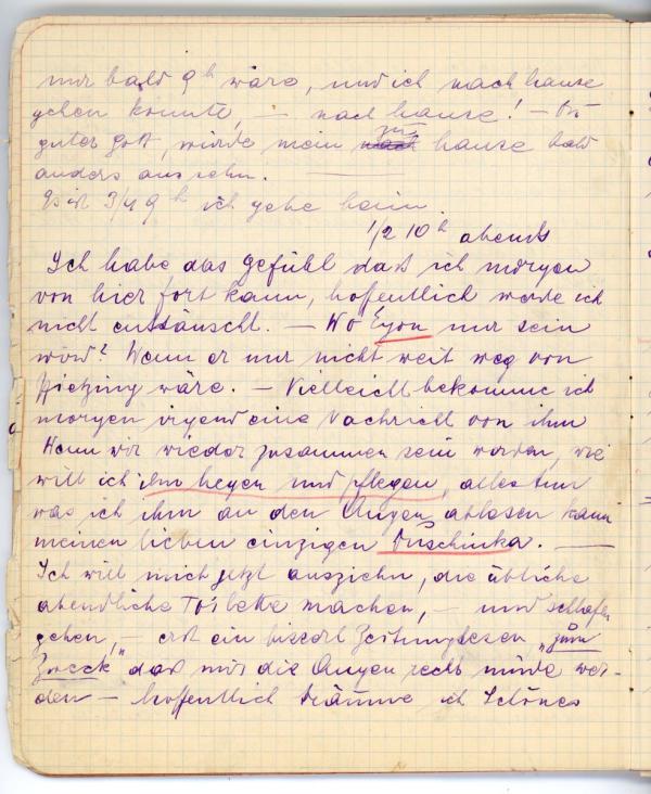 Diary entry made by Edith Schiele Bild 17