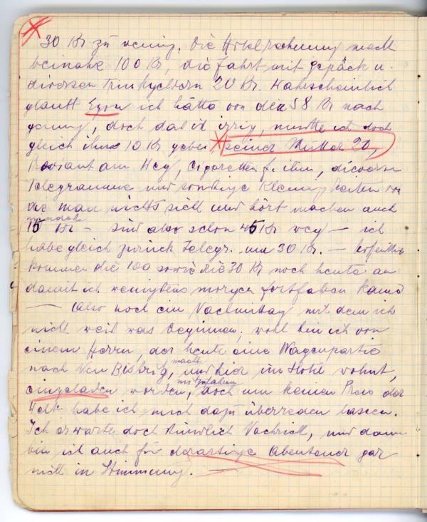 Diary entry made by Edith Schiele Bild 2