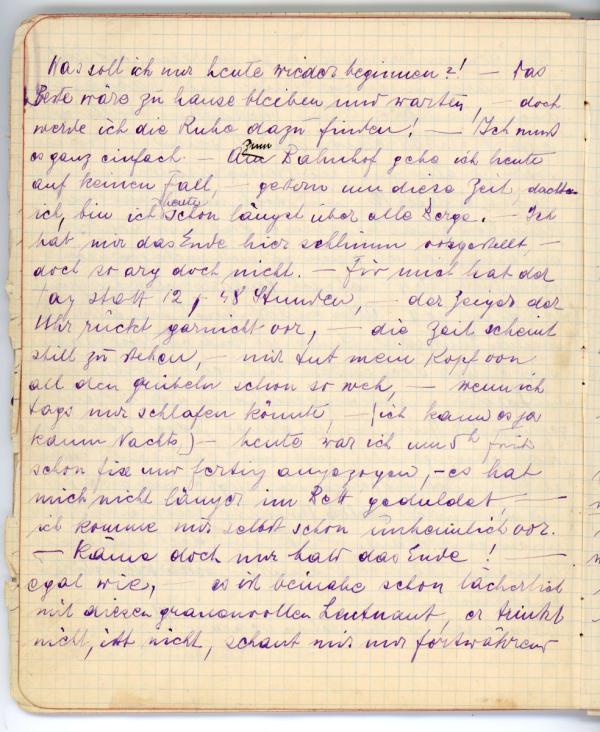 Diary entry made by Edith Schiele Bild 4