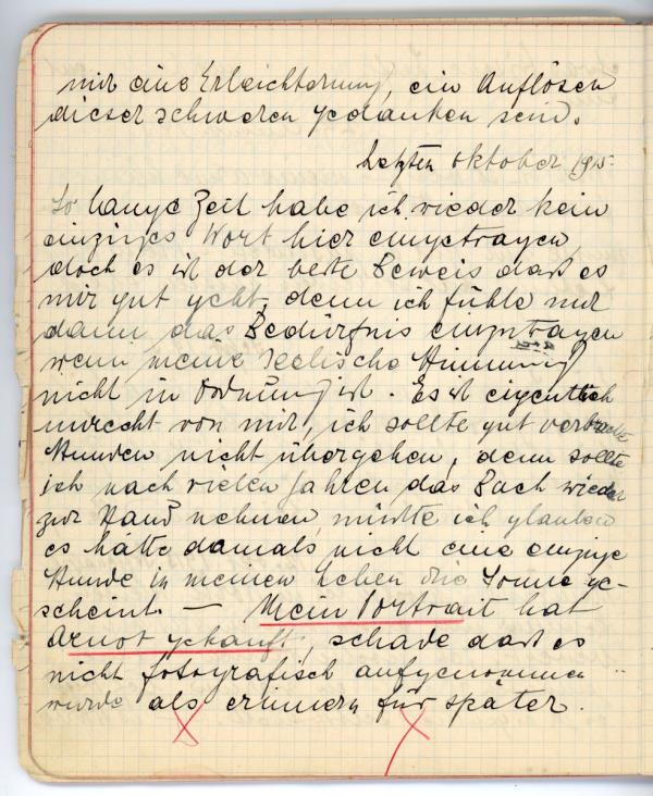 Diary entry made by Edith Schiele Bild 2