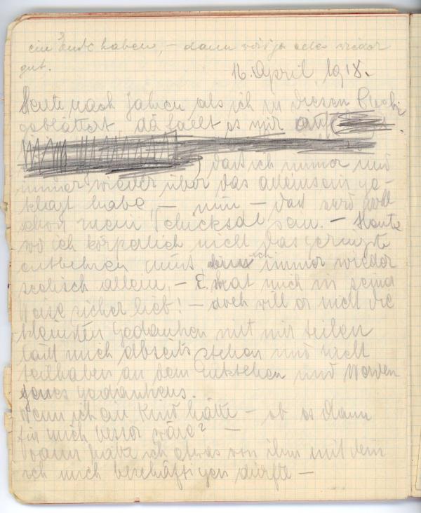 Diary entry made by Edith Schiele Bild 2