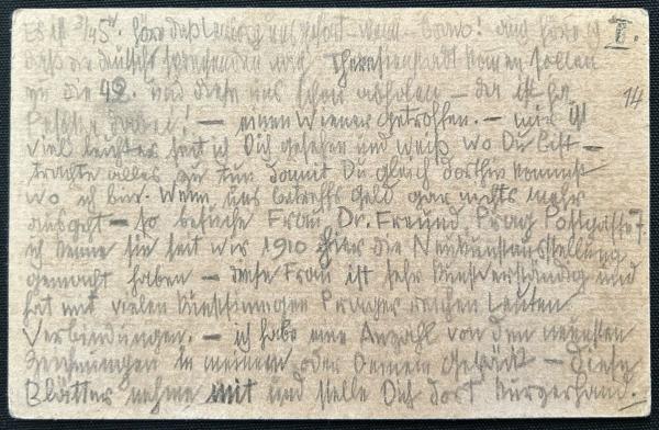 Brief auf vier Feldpostkarten von Egon Schiele an Edith Schiele 