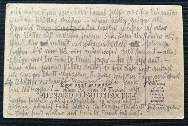 Brief auf vier Feldpostkarten von Egon Schiele an Edith Schiele Bild 2