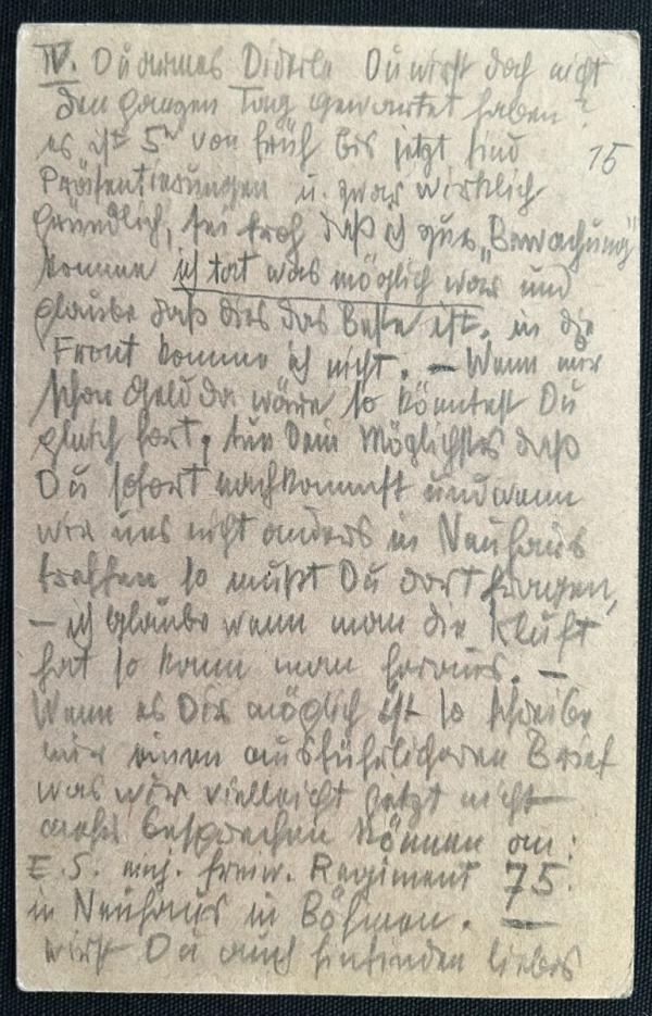 Brief auf vier Feldpostkarten von Egon Schiele an Edith Schiele Bild 6