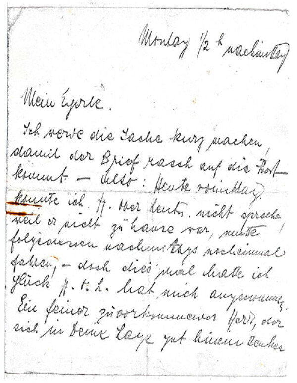 Letter from Edith Schiele to Egon Schiele 
