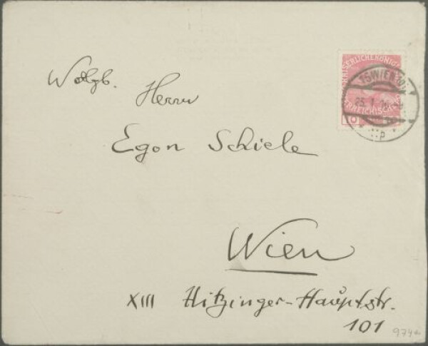 Brief von Heinrich Rieger an Egon Schiele Bild 2