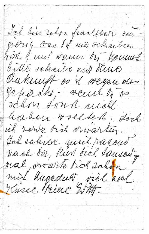 Letter from Edith Schiele to Egon Schiele Bild 3
