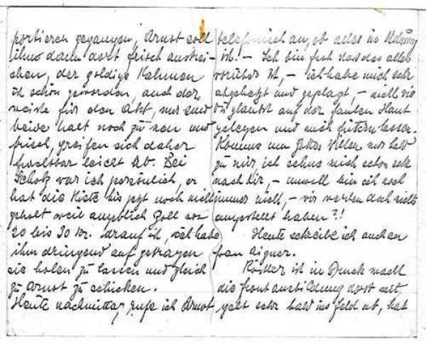 Brief von Edith Schiele an Egon Schiele Bild 2